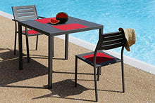 RD ITALIA Set 2 Sedie da Giardino 46x58x84 cm in Acciaio Dorio Antracite