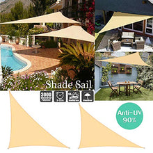 SRTUVDQ Tenda A Vela Triangolo Rettangolo Protezione Raggi UV, Vela Ombraggiante Resistente E Traspirante per Giardino Balcone Terrazza,Beige,3X4X5m