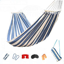 Amaca da esterno in cotone 200 * 150 cm Outdoore Canvasdouble Amaca da viaggio portatile Sedia sospesa Sedia altalena Amaca Tentg, Cuscinetto: 300Kg