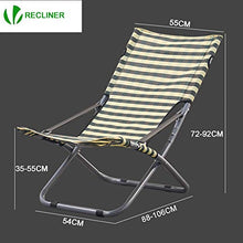 Soul Case Beach Yard Pool Recliner, Patio Recliner, Camping Chair, Folding Recliner Regolabile Chaise Lounge Chair all Weather for Outdoor Indoor, Struttura in Ferro battuto - Casa e Cucina