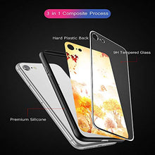 Suhctup Compatibile con iPhone 6 Plus/iPhone 6s Plus Custodia Protettiva in Vetro Temperato 9H + Cornice Paraurti in TPU Silicone Morbido Assorbimento Degli Urti a 360 Gradi Protezione -Albero 2