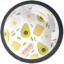 Uova Di Avocado Manzo Verdure Alimenti Pomelli per Porta Set di 4 Pomelli per Mobili Manopole per Cassetti Cucina Armadio Vetro