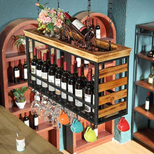 FWZJ Wine Lovers/Ceiling Mounted Hanging Wine Rack/Wine Glass Rack/Wine Bottle Holder/Bar Floating Shelf/Ceiling Decoration Shelf for Bars,Restaurants,Kitchens/Stemware Rack (Size