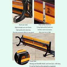 Panchina da giardino panchina da giardino Telaio in fusione di alluminio e legno massello anticorrosivo Sedia da veranda resistente alle intemperie,Con braccioli e schienale,Carico massimo 1100 libb