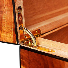 Cigar Box di stoccaggio Grande capacità solido legno di cedro, Legno, Ovest impiallacciatura di legno Parquet creativo Cigar Humidor Cigar Box Perfetto da usare in ufficio e camera da letto