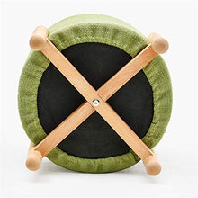 Sgabello Resistente per Soggiorno Semplici mobili for la casa in stile nordico Sgabelli in legno con rivestimento sfoderabile e lavabile in legno Sgabelli bassi Sgabello rotondo Pouf for sedie Sgabell