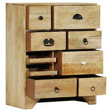 SKM Cassettiera 60x30x75 cm in Legno Massello di Mango (25kg)