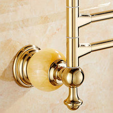 Rishx Portasciugamani Mobile in Bronzo Antico da 4 Bar Europeo Lusso Regolabile in Acciaio Inox con Base in Marmo mensola Porta Asciugamani Accessori per Il Bagno portasciugamani