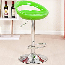 Sgabello da bar set di 2?regolabili in plastica ABS verde, altezza regolabili su Manico 84?–?104?cm