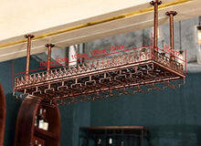 Portabottiglie da Parete in Ferro Portabicchieri Sospesi Cremagliera del Vino Porta Bicchiere da Vino Rosso Sospeso Porta Bicchiere da Bar Altezza Regolabile Lunghezza Nera 80 cm Larghezza 35 cm