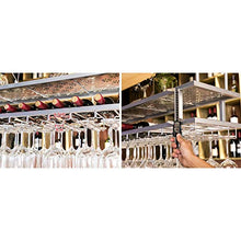 Vino Hanging Display Stand, doppio strato supporto di vetro di vino, Wine Rack, Bottiglia di vino Rack, titolare del vino, Governo del vino, Capovolto Ferro mensola del vino, cremagliera cristalleria