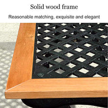 UWY Panca da Giardino Combinazione di Tavolo e Sedia in Legno massello, panchina per Balcone da Esterno in Legno massello, Sedile da Salotto Resistente alle intemperie con Struttura in ghisa, Ta