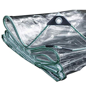 GDMING Impermeabile Telone Occhiellato, Trasparente Telo Copertura, Antipioggia Antipolline (400gsm) PVC Fogli di Plastica per All'aperto Pannello delle Partizioni, Personalizzabile