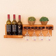 Classico Vino mensola montaggio a parete solido legno di pino Wine Glass Rack |Mensola Holder Vino Hanging Wine Goblet Shelf |Rack scaffali impianto galleggiante for ristoranti, quotidiano di casa, cu