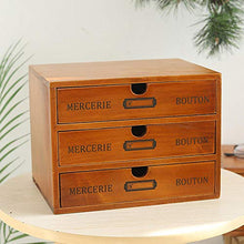 Powzz ornament Cassettiera retrò in Legno a Tre Strati con cassettiera