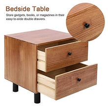 Comodini Comodino Moderno Design in Legno, Comodino Semplice Comodino Armadio con Due Cassetti per Soggiorno Camera da Letto 45x38x47cm