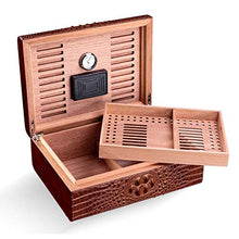 ZLMMY Leather Cigar Box di stoccaggio - Versatile Forte Resistente all'Uso di Tenuta buona Cigar Humidor Cigar Box (Color : Black)