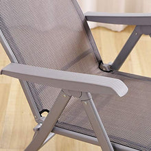 HOUMEL Sedie a Sdraio da Giardino e reclinabili Pieghevole Regolabile Sedia Khaki Sedia Sedie a Sdraio per la Piscina sulla Spiaggia Patio Esterno Giardino da Giardino Piedi in Acciaio c325