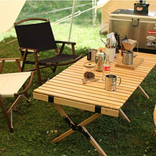 XZQ Tavolo E Sedia Pieghevoli Set da Campeggio Tavolo da Interno Balcone Pranzo All'aperto Giardino Portatile Picnic Mobili da Viaggio in Legno (Color : Beige(A), Size : 90 * 60 * 43cm)