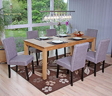 Mendler Set 4x sedie Littau tessuto per sala da pranzo 43x56x90cm grigio piedi scuri