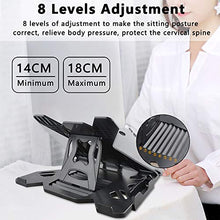 Supporto PC Portatile Ergonomico Regolabile con Supporto Telefono Cellulare, Multi-angolo Supporto PC Portatile Laptop Riser Stand per Telefono Tablet PC Portatile 17 Pollici Scrivania Divano(Nero)