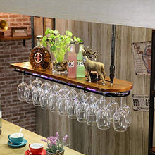 YWYW con Illuminazione portabottiglie in Legno massello portabottiglie retrò Europeo da Appendere portabottiglie Creativo per la casa KTV (Dimensioni: 100 * 28 cm)