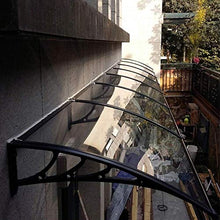 BGSFF Türverdeck, Markise im Freien Patio Veranda Markise Schutzabdeckung Tiefe 60/80cm Aluminiumlegierung Halterung für Gartenveranda Fenster Garage (Farbe: Clear, Größe: 60X300cm)