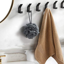 Ganci appendiabiti da parete in acciaio inox, colore nero, 6 pezzi, per appendere asciugamani da parete, antiruggine, impermeabile, senza fori per cucina e bagno