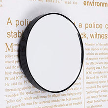 Specchio ingranditore per il trucco 5X 10X 15X Specchio ingranditore per il trucco con due ventose Attrezzi per cosmetici Specchio per il bagno con specchio rotondo piccolo - Nero