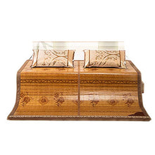 Tappeto in bambù, estivo in bambù, pieghevole, double face, estivo, seta di ghiaccio, sedili in rattan a doppia densità, tappetino per climatizzazione, senza ardiglione naturale, 1,8 x 2,0 m
