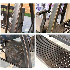 DGHJK Altalene da Esterno per Adulti con Cuscini e baldacchino, Altalena da Portico Sedia da Esterno Altalena Panca da Esterno Adatta per Patio, Giardino, Bordo Piscina, Balcone