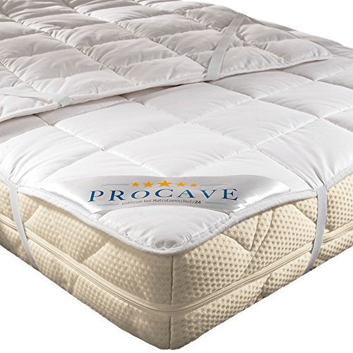 PROCAVE Proteggi Materasso Traspirante, Copri Materasso Realizzato in Cotone 100%, coprimaterasso con 4 gomme angolari 160x200 cm