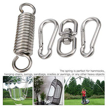 Oreilet Moschettone a Molla, Molla per Amaca in Acciaio Inossidabile, per altalene, culle, Tende da Sole, Sacchi di Sabbia