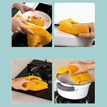 Sxgyubt Home Asciugamani Coral Velluto Ricamato Stracci Cucina Assorbimento Acqua Non Perde Panno Lavastoviglie, Maialino blu., One