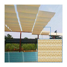 Parasole A Forma di Onda, Scorrere su Tettuccio di Filo Metallico Tasso di Ombreggiatura 85% Traspirante Idrofobo Compreso Tutto L'hardware per Pergola, Giardino, Piscina