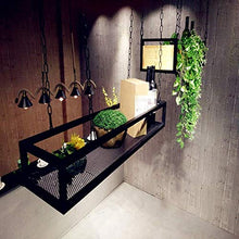 Armadietto del Vino Organizza Scaffale pensile da Cucina Scaffale con portabottiglie Capovolto, Scaffale sospeso a soffitto, Scaffale per Piante Decorazione per Soggiorno Bar Caffetteria Ristorante