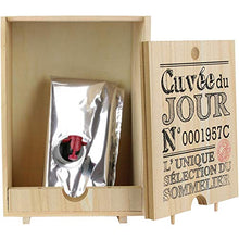 Totally Addict KV7233 - Dispenser per bevande con rubinetto, cantina e coprivaso da vino, in legno beige, altezza 31,5 x 16 x 22 cm
