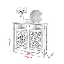 Credenza Governo di immagazzinaggio Legno Ingresso Pranzo a Buffet Console Governo di immagazzinaggio Credenza Tavolo Accent con Porte Tavolo Console (Color : Brown, Size : 104x28x91.8cm)