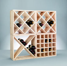 Zeller 13170 Portabottiglie di Vino, Legno, Beige, 52x25x52 cm, plastica