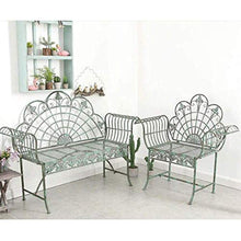 LXLH Panca da Giardino Panca da terrazza panchina da Giardino panchina retrò, panchina da Giardino in Metallo Impermeabile e Resistente al Sole, panchina Decorativa con Schienale e braccioli. può