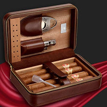 SHAOXI Vassoio di Cenere di Sigaro Desktop Desktop Cigar Box - Fatto a Mano in Pelle Resistente all'Uso e sigillato Portatile Cigar Box