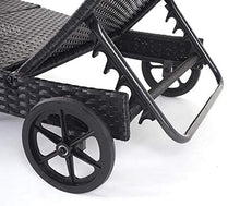 Mendler Lettino Regolabile da Esterno HWC-D80 polyrattan Antracite con Cuscino Grigio Scuro