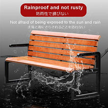 Outdoor Benches Panchine da Giardino per Patio in Alluminio pressofuso, panchine per parchi in Legno massello sedie con Schienale in ghisa, panchine per Attesa all'aperto per 2 Persone
