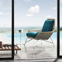 Aimir Set di Mobili da Giardino per Esterni, Divano in Rattan in Stile Nordico Combinazione Moderna Mobili per Il Tempo Libero Balcone Giardino Poltrona Singola con Poggiapiedi,Grigio