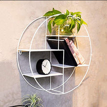 RCLD Una partizione Bianco Rotondo a Parete Display Unit Magazzinaggio Riferimento specifico Taglie Vari for Interni Usi industriali Metallici Perfetto mobili in Ferro