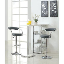 Vendideur Pro - Set di 2 sgabelli da bar con braccioli regolabili, girevoli a 360°, colore: grigio, per salotto, bancone e cucina