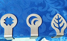 Meirrai Morsetti per Tovaglie Morsetti per Tovaglia in Metallo per Esterni, Morsetti per Tovaglie in Acciaio Inossidabile in 4 PCS (Moon)