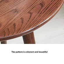 FUFU Tavolini Tavolino in Legno massello, 50 cm DiametroRoround Sofa Table End Tables Nidificazione Tavolino da caffè Comodino 19.7inch Tavolini da Divano