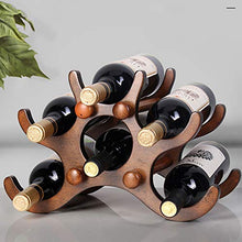 WUYANJUN Household Creative 6 Bottiglie di portabottiglie in Legno Massiccio, Materiale in Legno Massiccio-Resistente-Facile da smontare, Adatto per posizionare Vino Rosso, Decorazione Domestica.