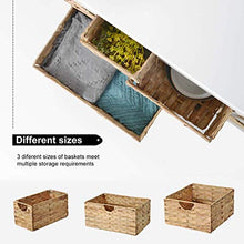 H-CAR Cassettiera Camera da Letto Mobile Contenitore in Legno massello Armadio Organizer Bianco con cestini Credenza in paulonia massello Montaggio Facile